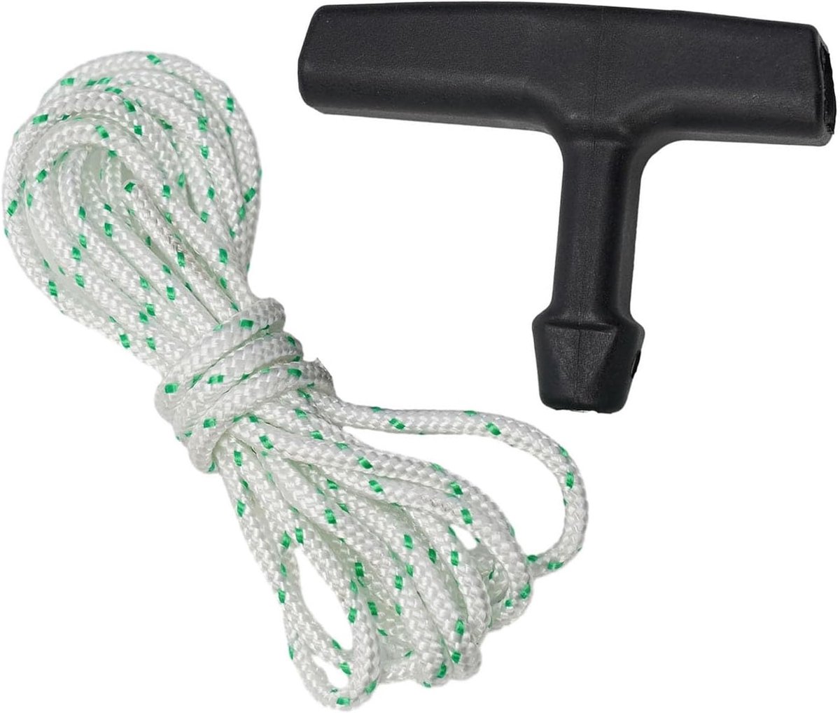 Trekkoord met Handvat - Startkoord Grasmaaier - Motor Starten - Duurzaam Polyester - Complete Kit - Zwart