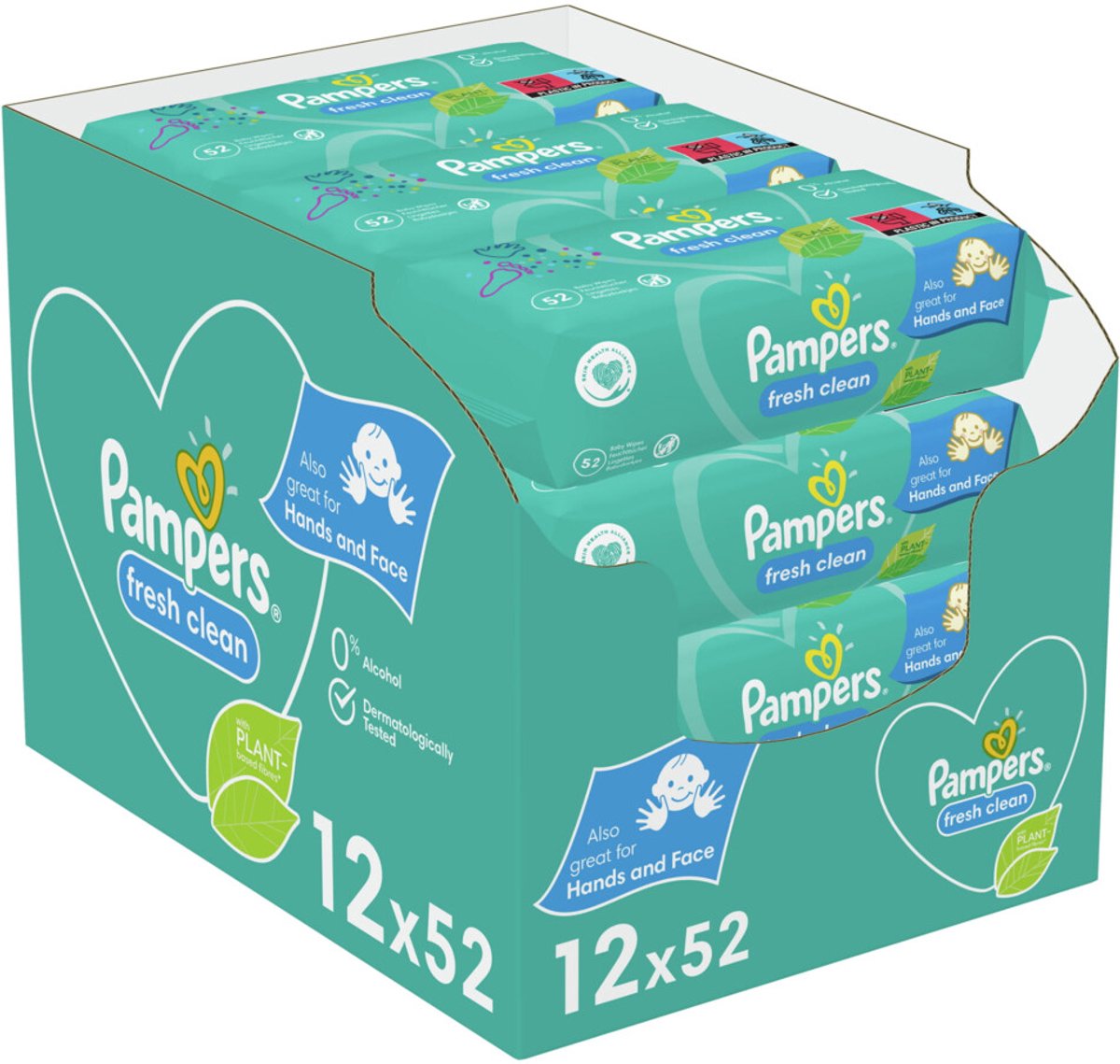 Bol.com Pampers Fresh Clean Billendoekjes - 624 stuks aanbieding