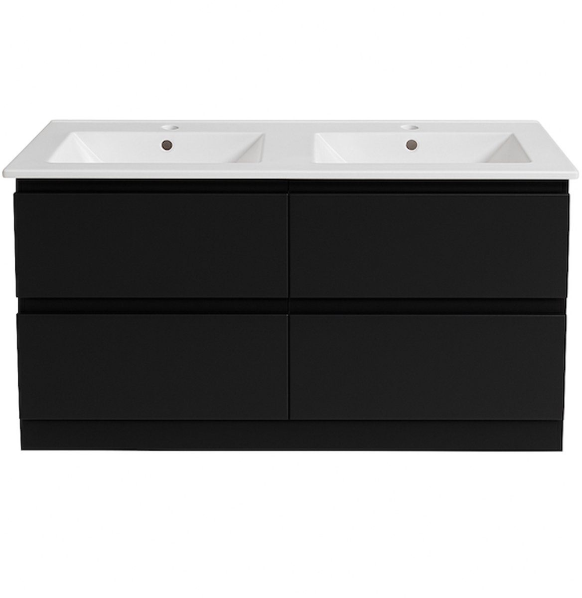 LINEA UNO - Kode 120 - Mat zwart - Badmeubel - - 301603
