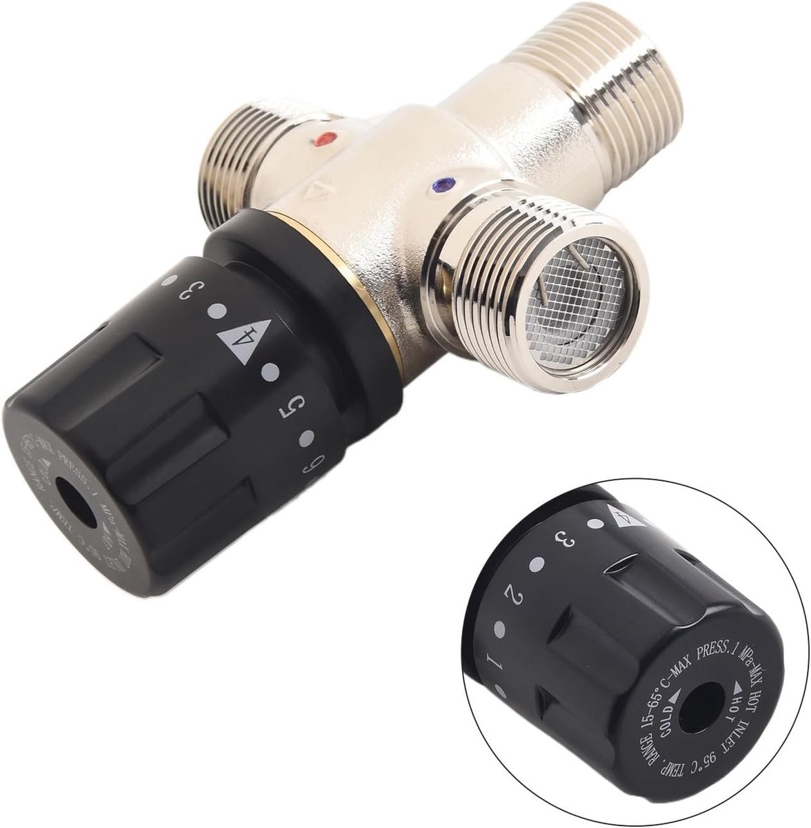 Thermostatische Mengklep - Douchekraan Klep - Veilig Douchen - Koperen Constructie - DN20 3/4 Inch - Koper