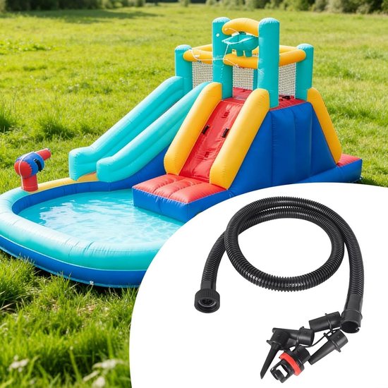 Opblaasbare Pomp Adapter - Luchtpomp Slang - Watersport Kampeeruitrusting - Draagbare Schroefdraad - 120 cm Lengte - Zwart — afbeelding 3