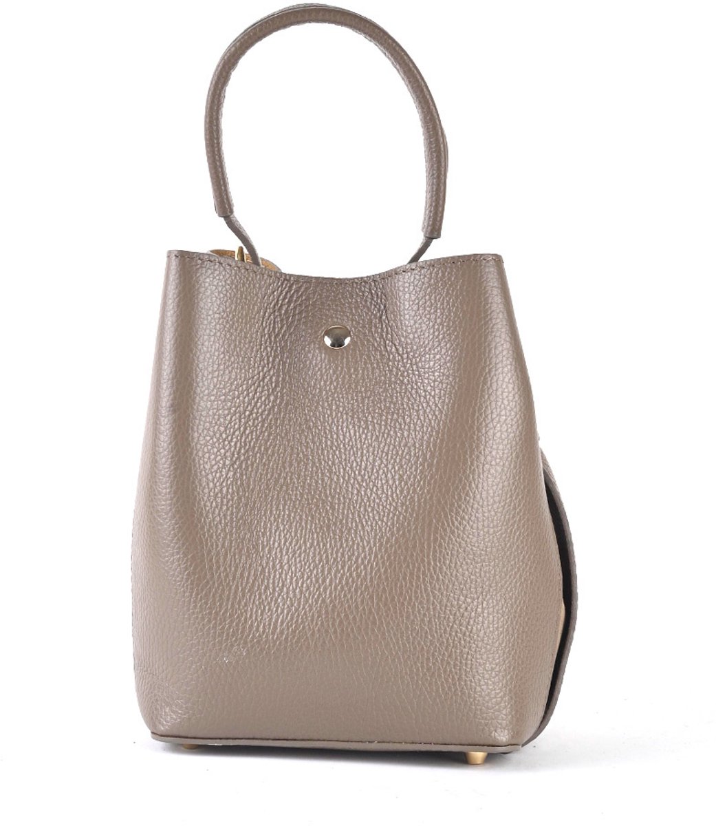 Giuliano lederen handtas Airah - Dames - Made in Italy - Taupe