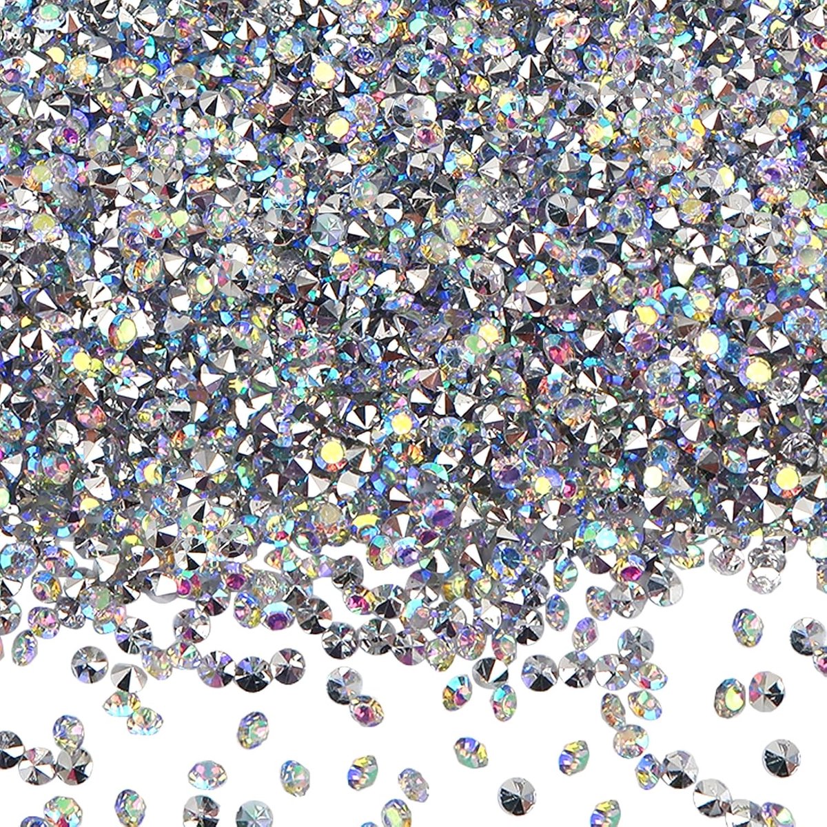 12000 stuks 3 mm AB kleur acryl kristallen decoratieve diamanten tafelstrooier confetti heldere strass-steentjes voor tafeldecoratie bruiloft bruid decoratie vazenkralen