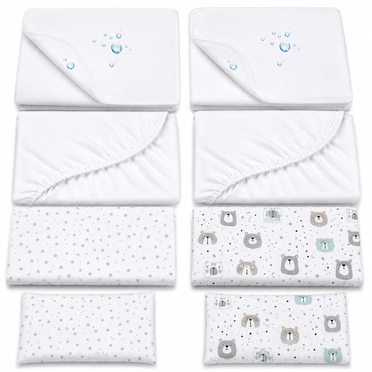 Omgoods - Next2Me Maxi Beddengoedset - 8-delig Katoen voor Wiegen