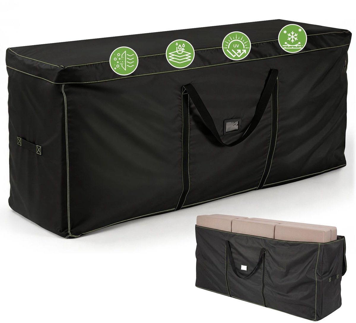 Omgoods - XXL Opbergtas voor Tuinkussens 173 x 51 x 76 cm Waterdicht
