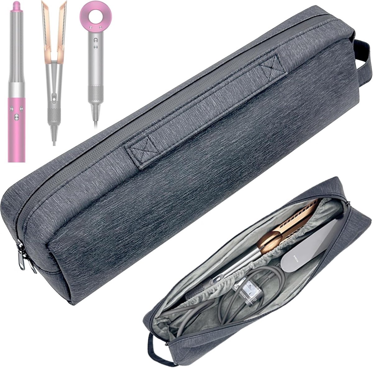Tas voor Dyson Airstrait HT01 stijltang/Dyson Supersonic Co-anda 2X, Reis- Etui Draagtas Accessoires voor Dyson Supersonic/Airwrap haardroger, Opberg Tas voor Dyson HS09 HS08 HD16/15