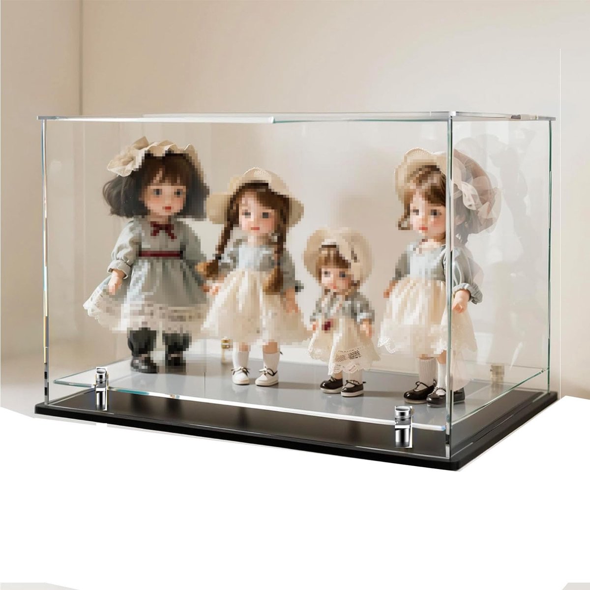 Omgoods - Heldere Acryl Display Case - Stofdichte Collectie Box met Zwart Base