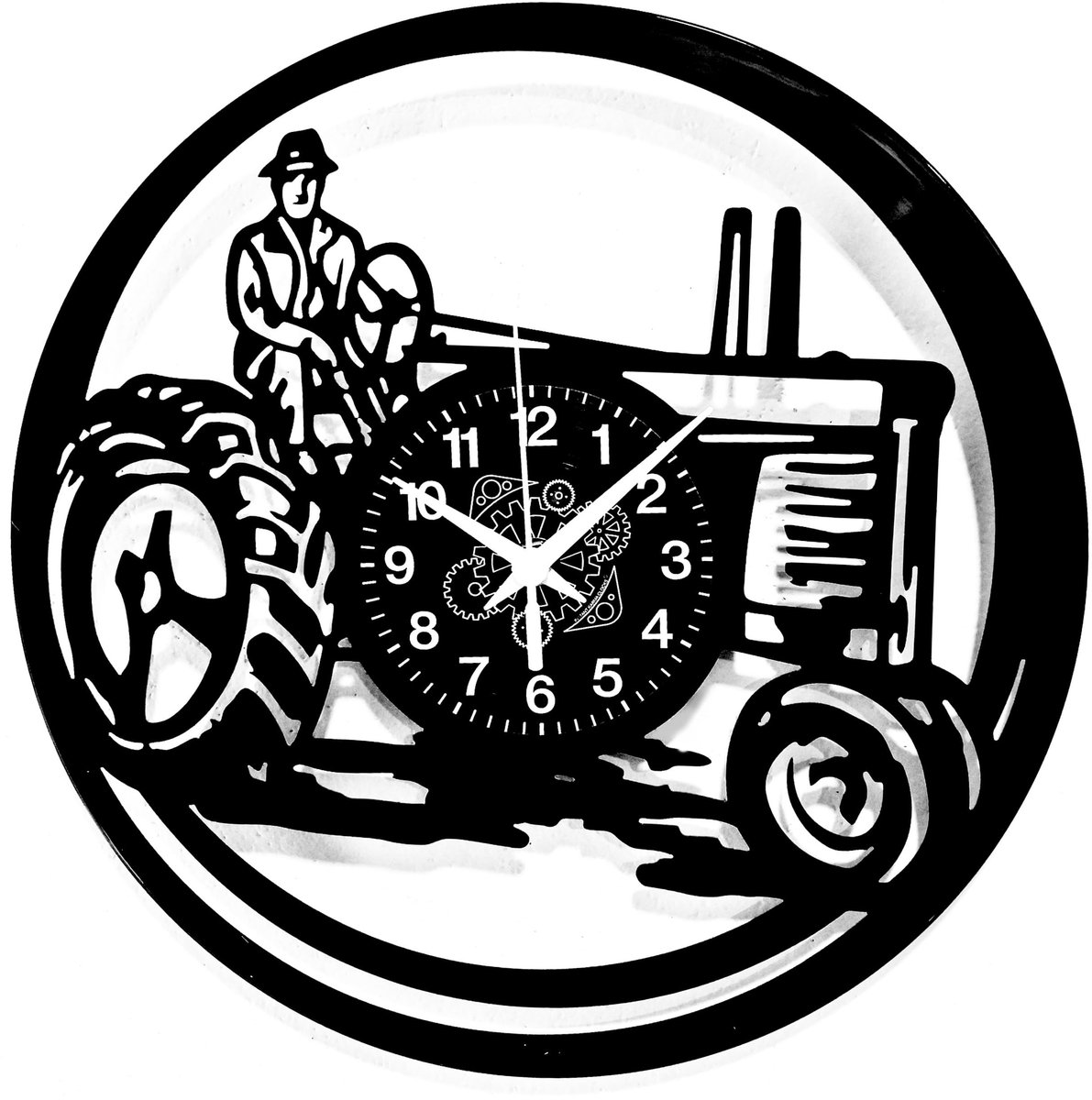 Omgoods - Wandklok Boerderij Tractor - Perfect voor Landbouwliefhebbers