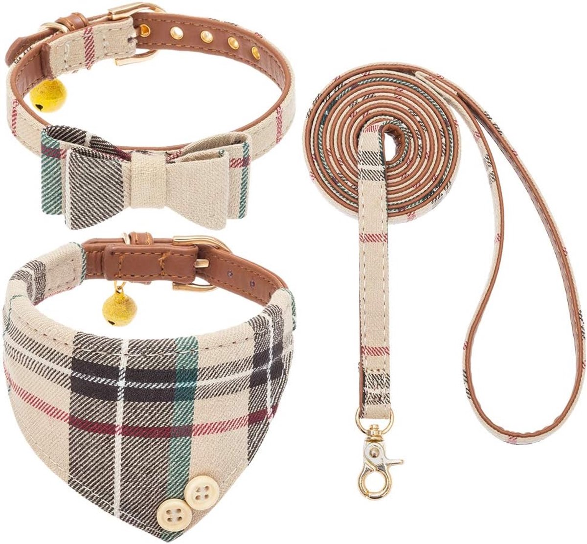 halsband en riem voor kleine honden