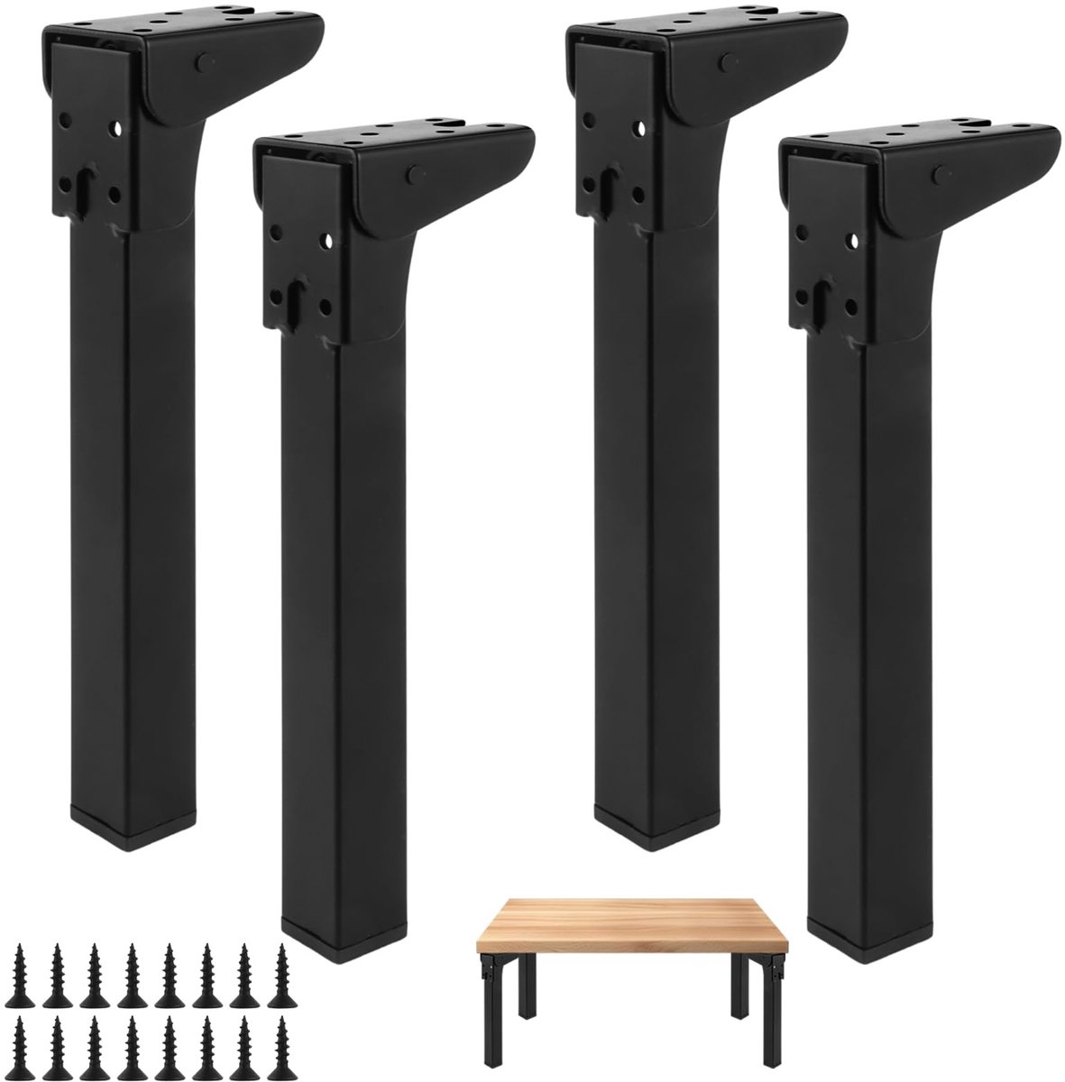Omgoods - 4 Stuks Vouwbare Tafelpoten 25 cm - Metalen Meubelpoten voor Tafel en Bureau