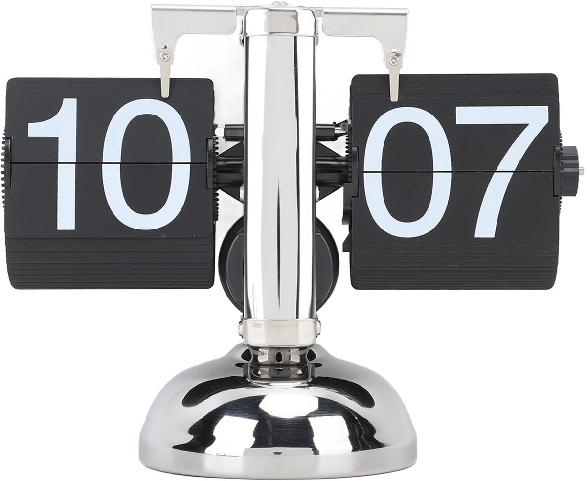 Omgoods - Retro Flip Klok - Digitale Wandklok met Opvouwbare Basis