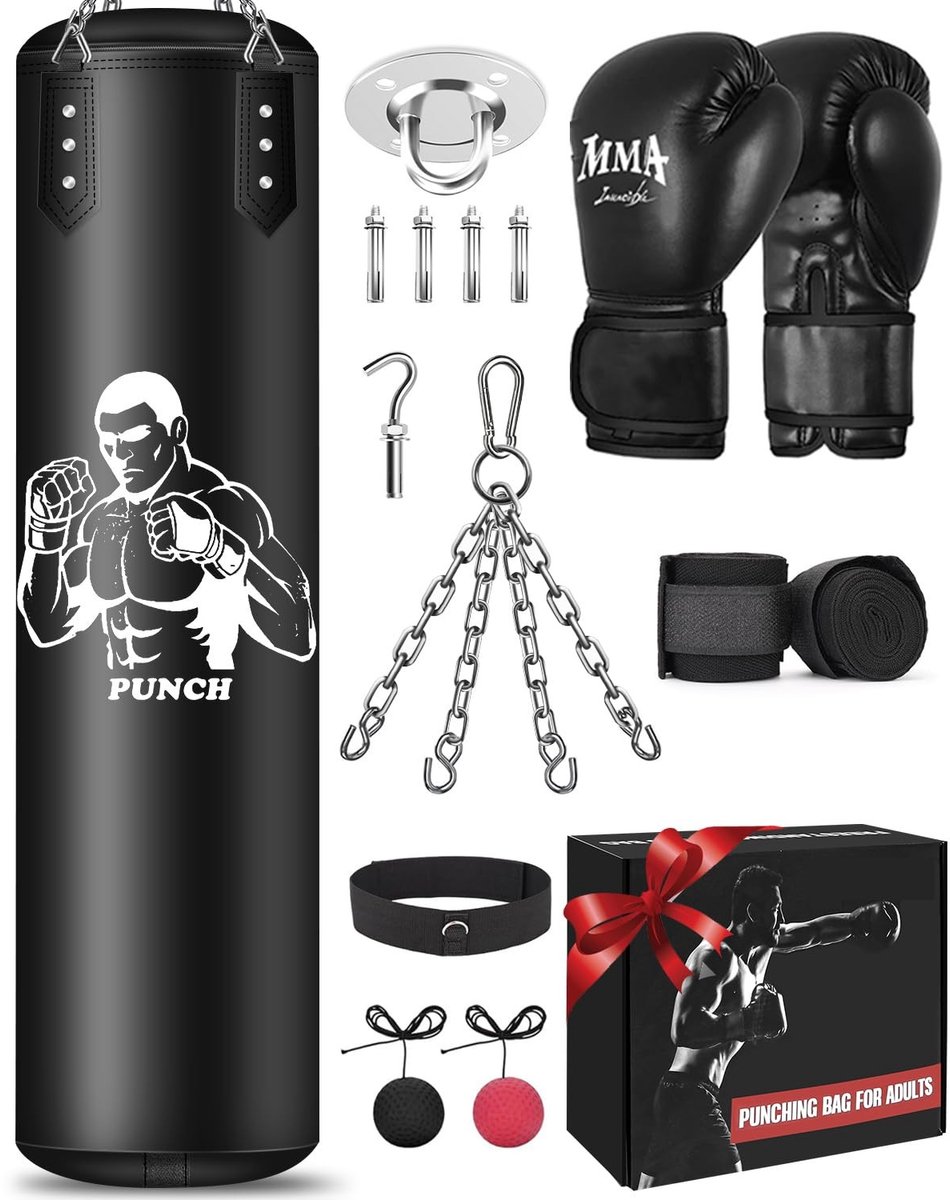 Omgoods - Punching Bag Set - Inclusief Handschoenen en Accessoires