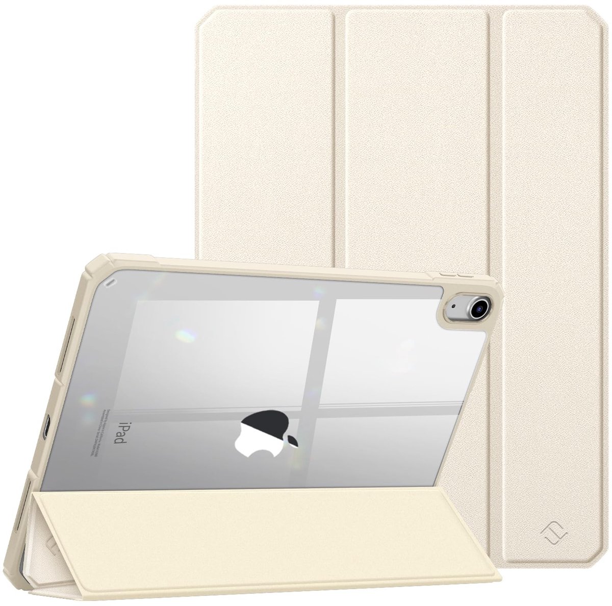 Ultra-Dunne Hybrid Case voor iPad 11th/10th Generation - Auto Sleep/Wake Beige