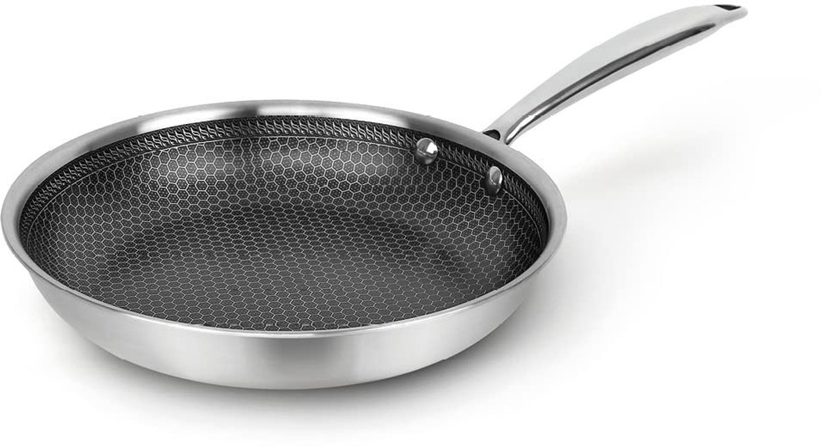 Omgoods - Qulinart Triply Pan 24 cm - PFOA-vrij met Antiaanbaklaag