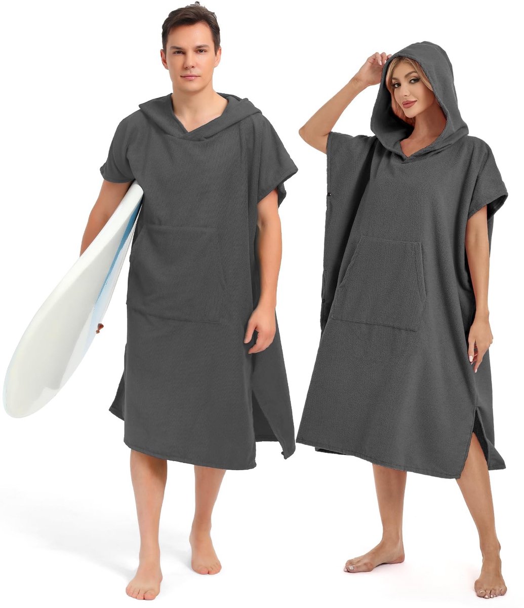 Omgoods - Sneldrogende Microvezel Surf Poncho met Capuchon