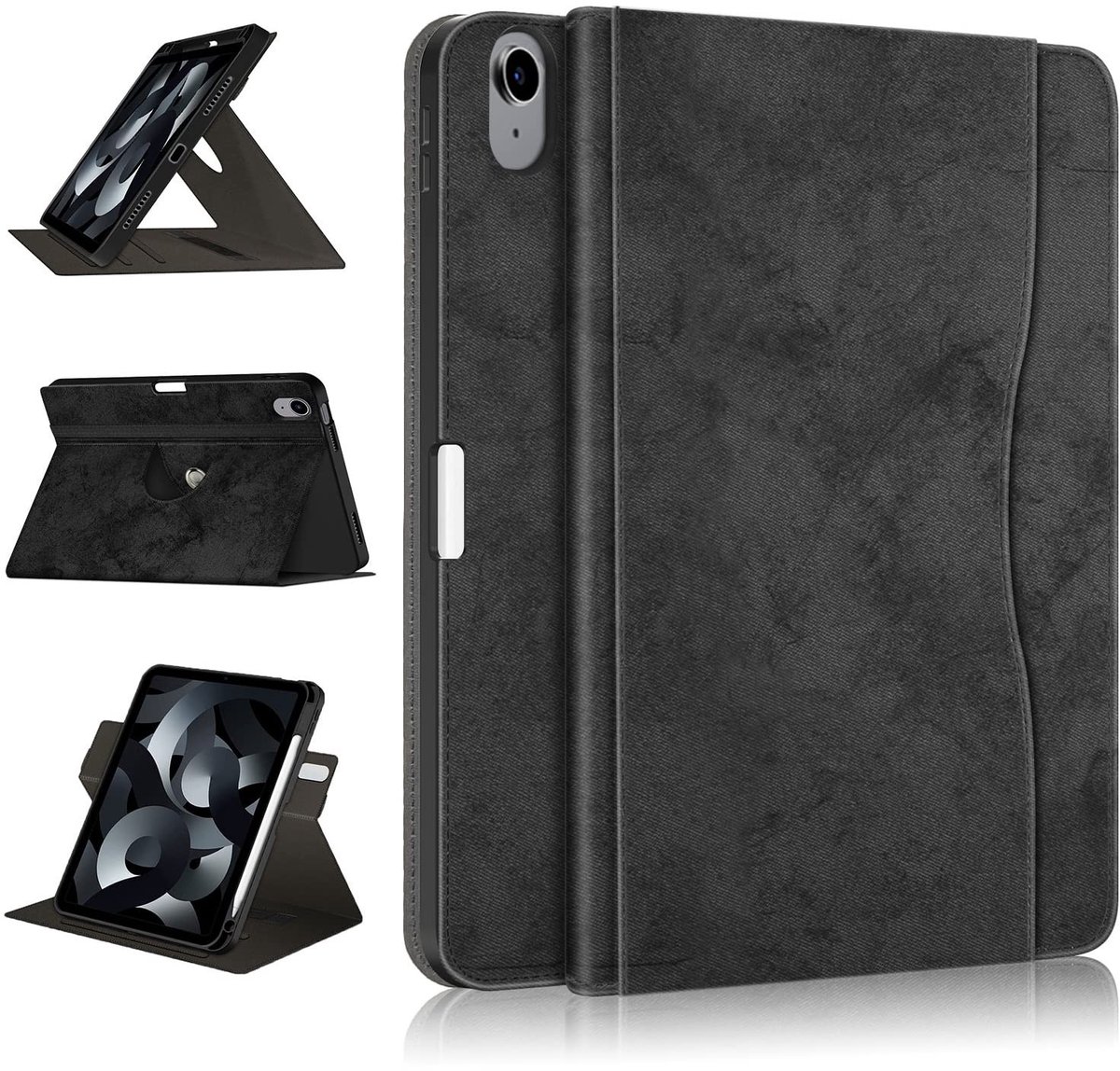 Omgoods - Rotating Case voor iPad 10e Generatie 10.9 inch 2022 - 360° Rotatable Stand Zwart