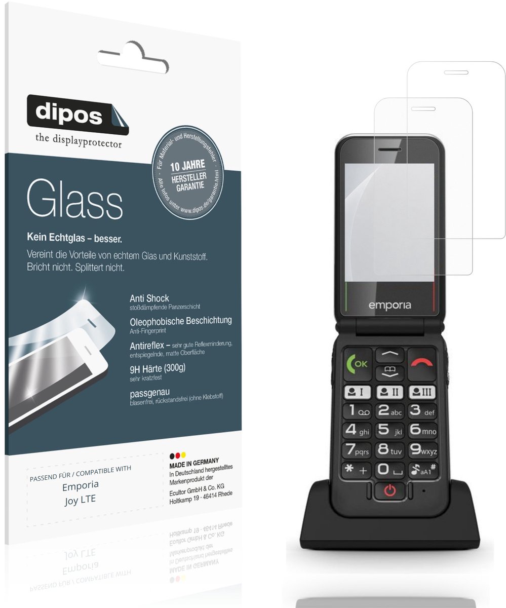 dipos – 2x Matte Pantserfolie geschikt voor Emporia Joy LTE | 9H Screenprotector