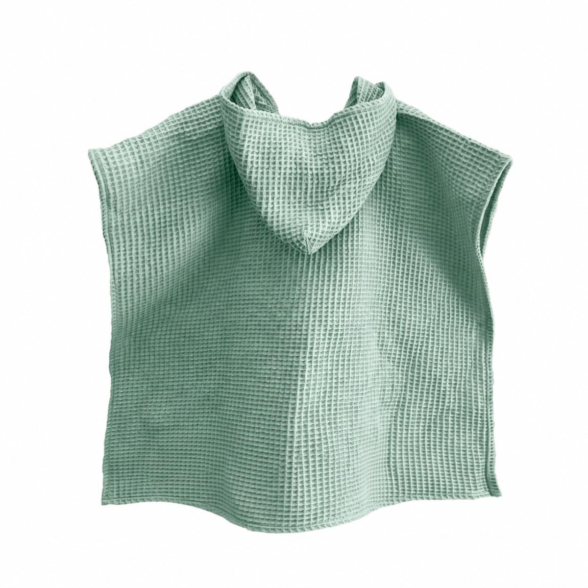 Omgoods - Kinderen Bad Poncho van 100% Katoen Muslin in Våffel Mint