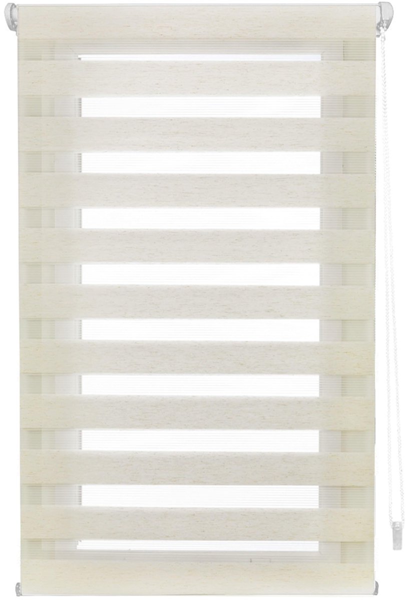 Omgoods - EasyFix Rolgordijn voor Dag en Nacht - 45 x 130 cm, Ecru