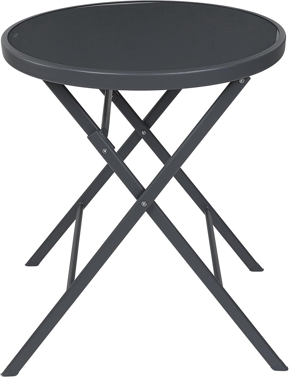 Omgoods - Elba Grijze Buitentafel 60 x 71 x 60 cm, Compact en Praktisch