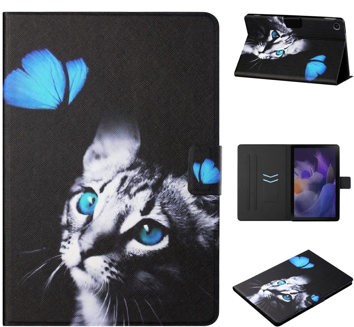 Omgoods - Lenovo Tab M10 Plus 3e Gen 10.6 Inch PU Lederen Beschermhoes - Kattenprint