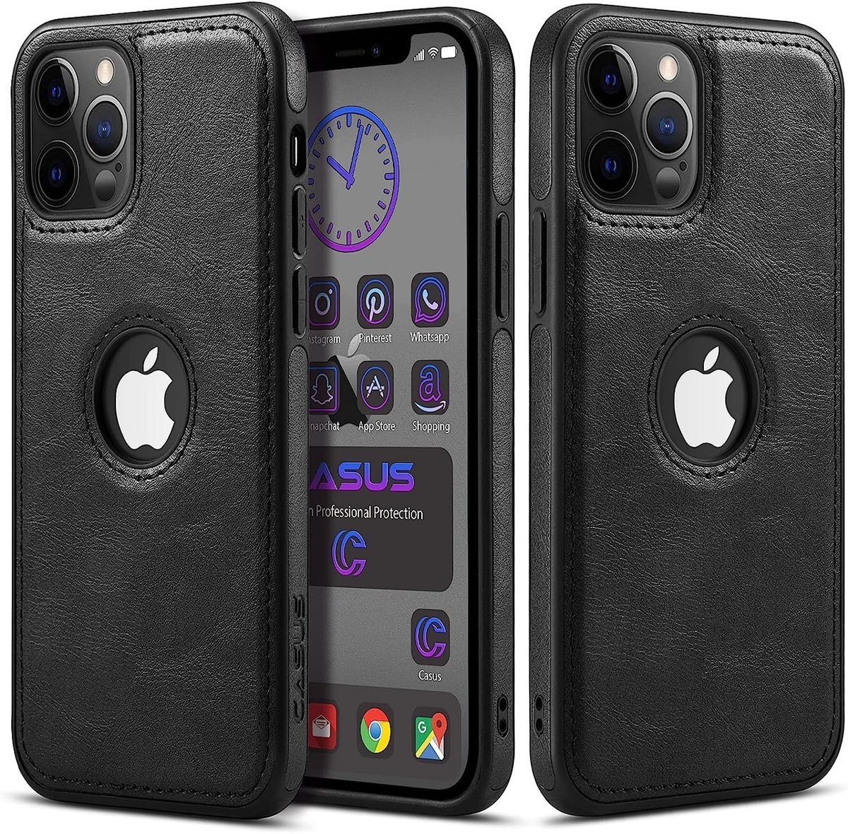 Omgoods - Premium Vegan Leather Case voor iPhone 12 Pro Max - 6.7 Inch