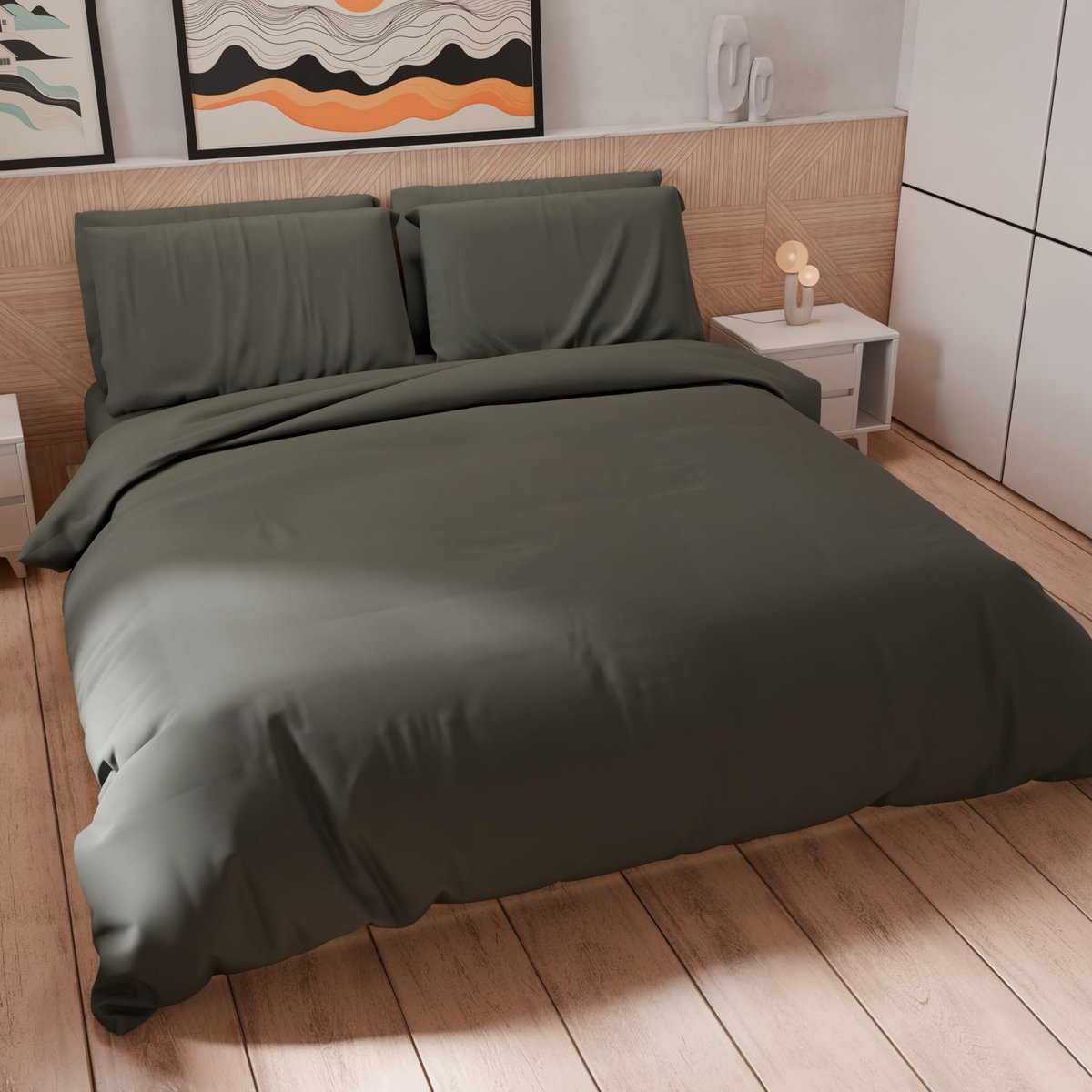 Omgoods - Enkele Bedset 150 x 200 cm met Kussensloop