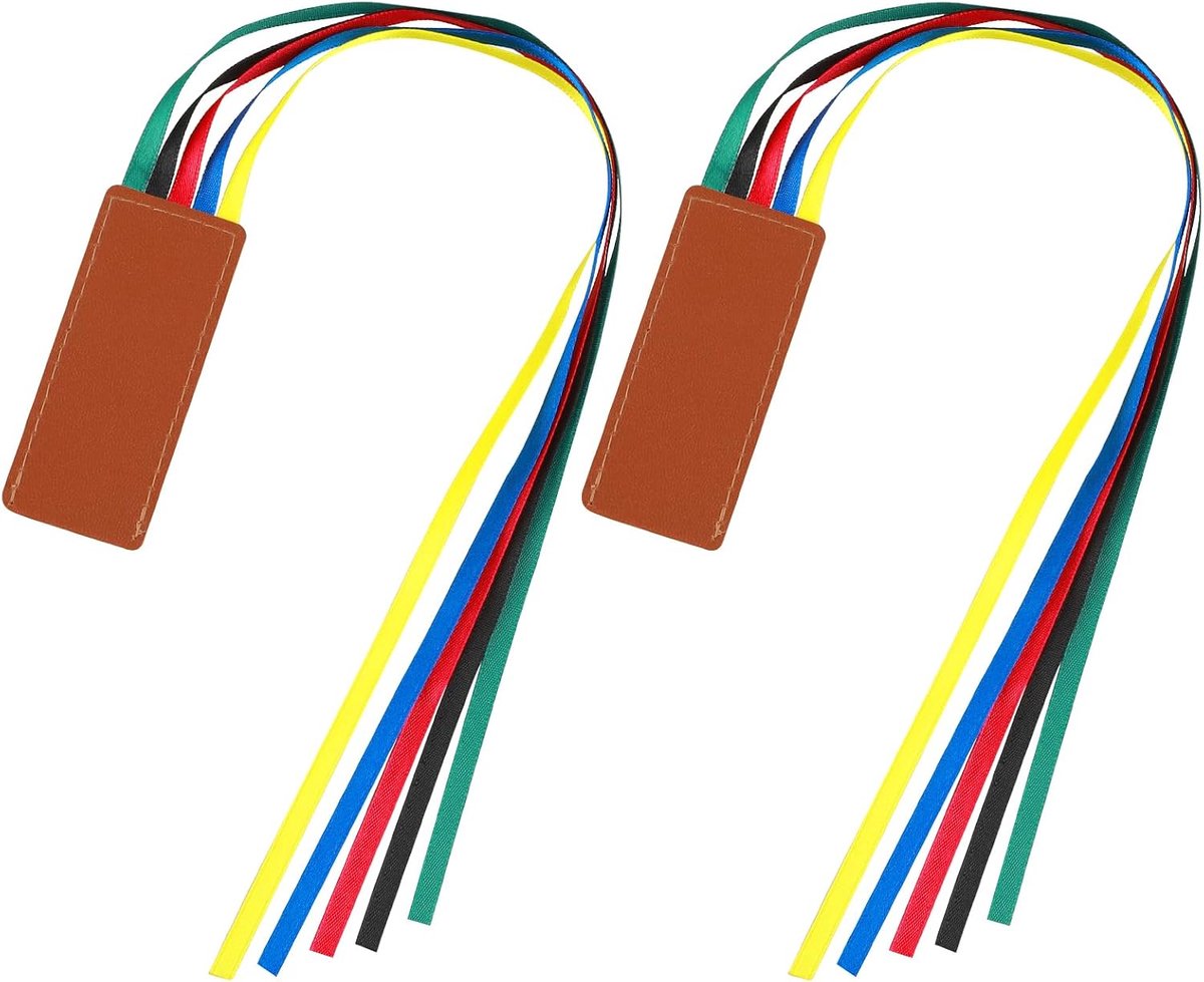 2 stuks lint boekenlegger kleurrijke kunstleren boekenleggers creatieve multi-pagina markers leessorteerders vintage bijbel boek accessoires voor boekenliefhebber lezer leraar student Kerstmis