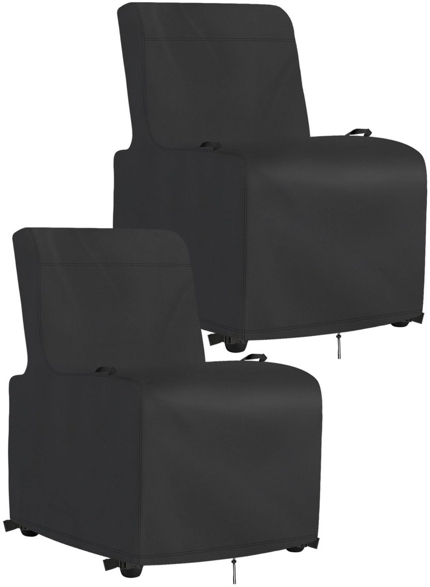 Omgoods - Beschermhoezen voor Tuinstoelen, 2 Stuks Waterdicht met Gespen