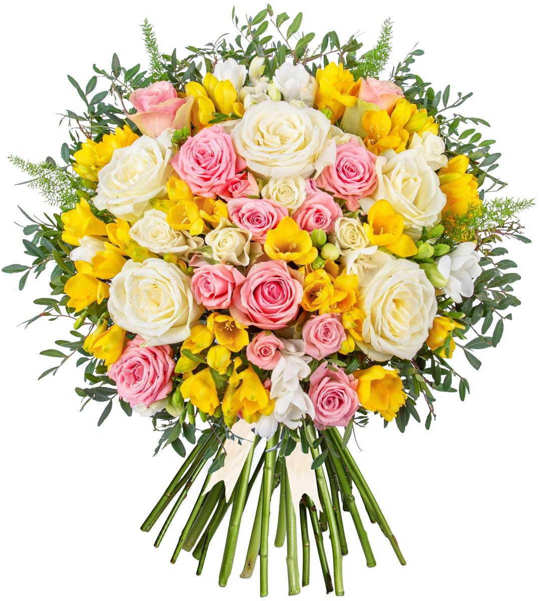 Omgoods - Verse Rozen en Freesia - Snijbloemen met Volgende Dag Levering - Boeket voor Verjaardagen