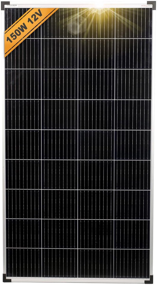 Omgoods - 150W Monokristallijn Zonnepaneel 12V - Ideaal voor RV's en Boten
