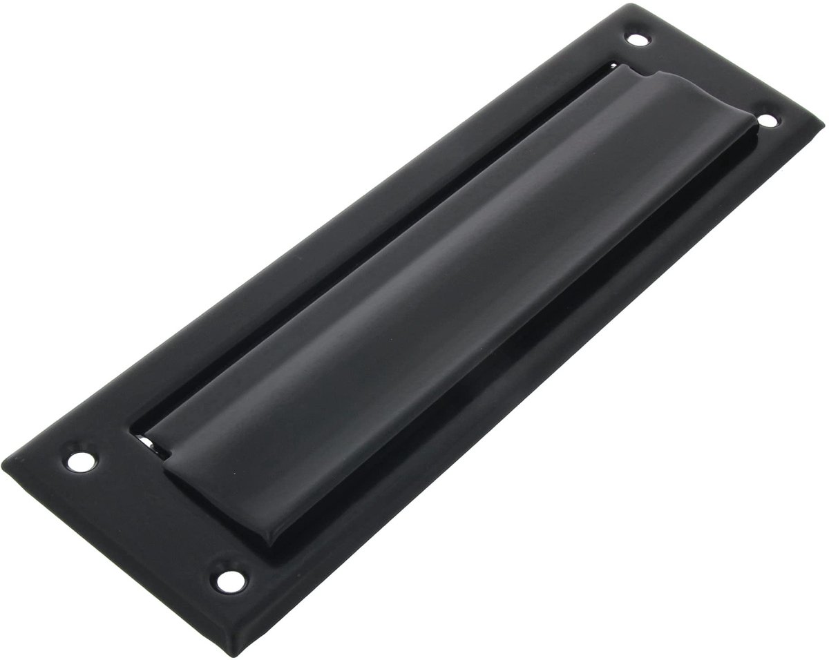 Omgoods - Zwarte Brievenbus Model 1 - Wand- of Deurmontage - Stalen Deksel - Compact en Duurzaam
