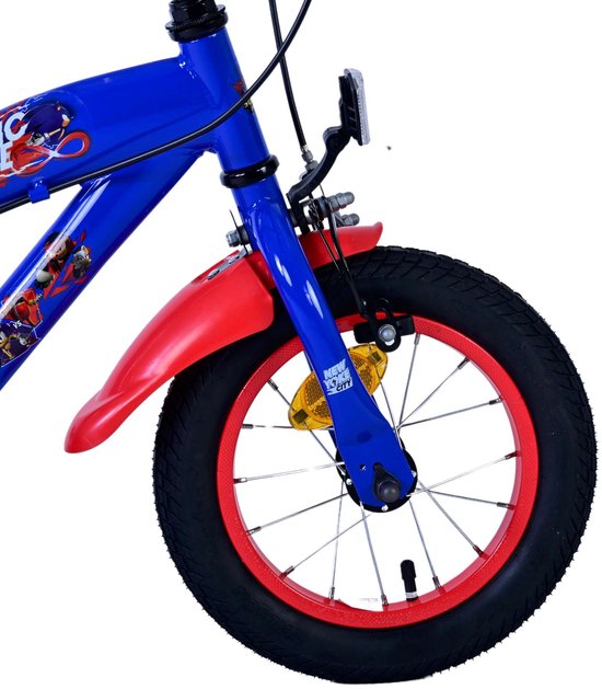 Turbo Crew Kinderfiets - Jongens - 12 inch - Blauw Rood - Twee handremmen — afbeelding 5