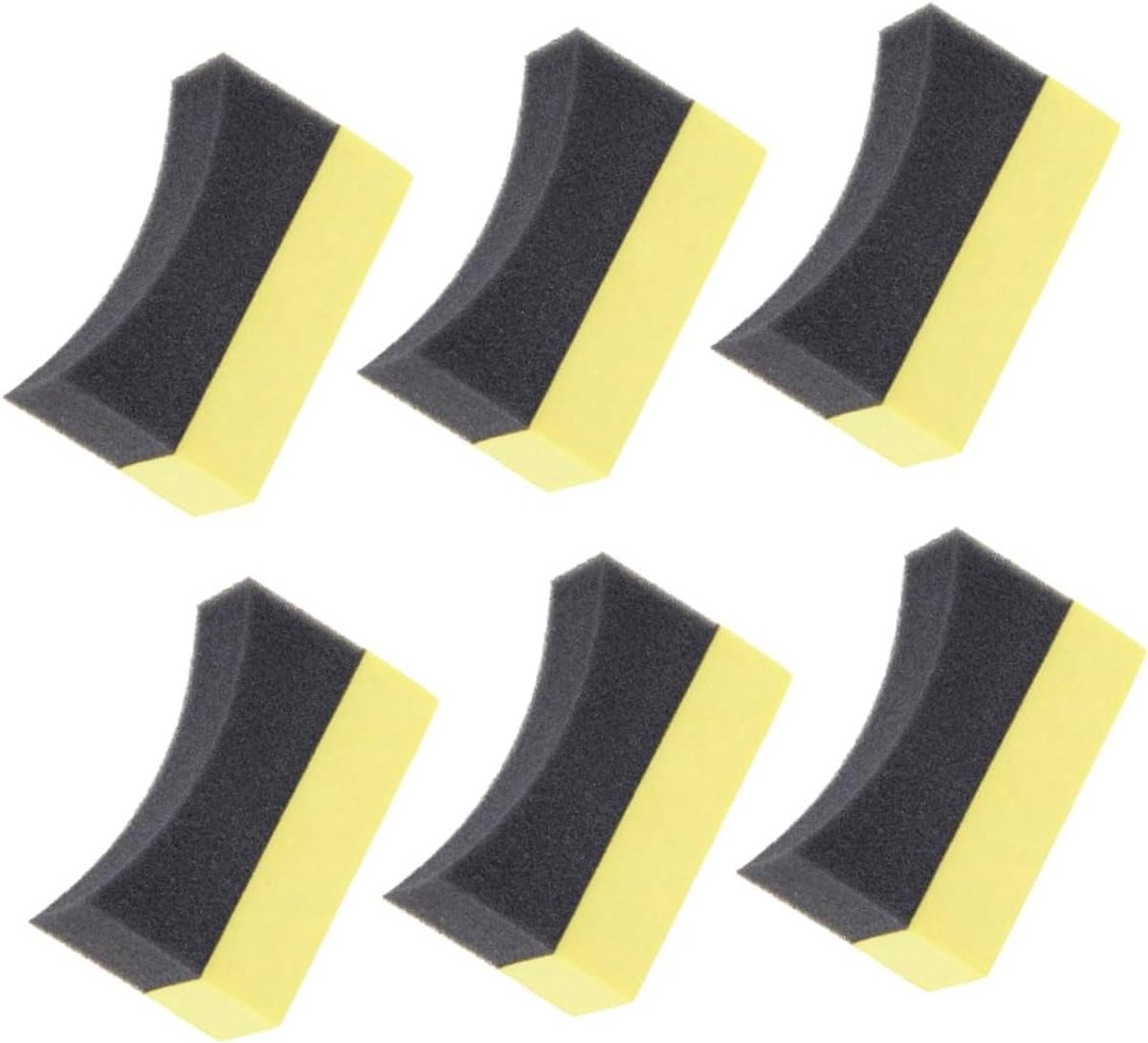 Autowas Spons - Polijstpad Buffer - Voertuig Reinigen - Dubbele Functionaliteit - 6 Stuks - Meerkleurig