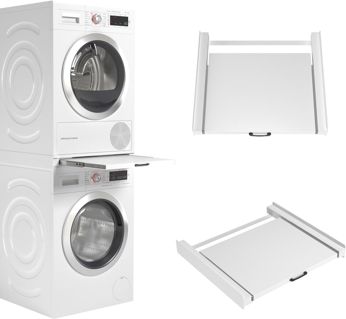 Spacer Wasmachine Droger - Stacking Kit - Universeel Frame - Ruimtebesparend en Duurzaam - ShopVlot