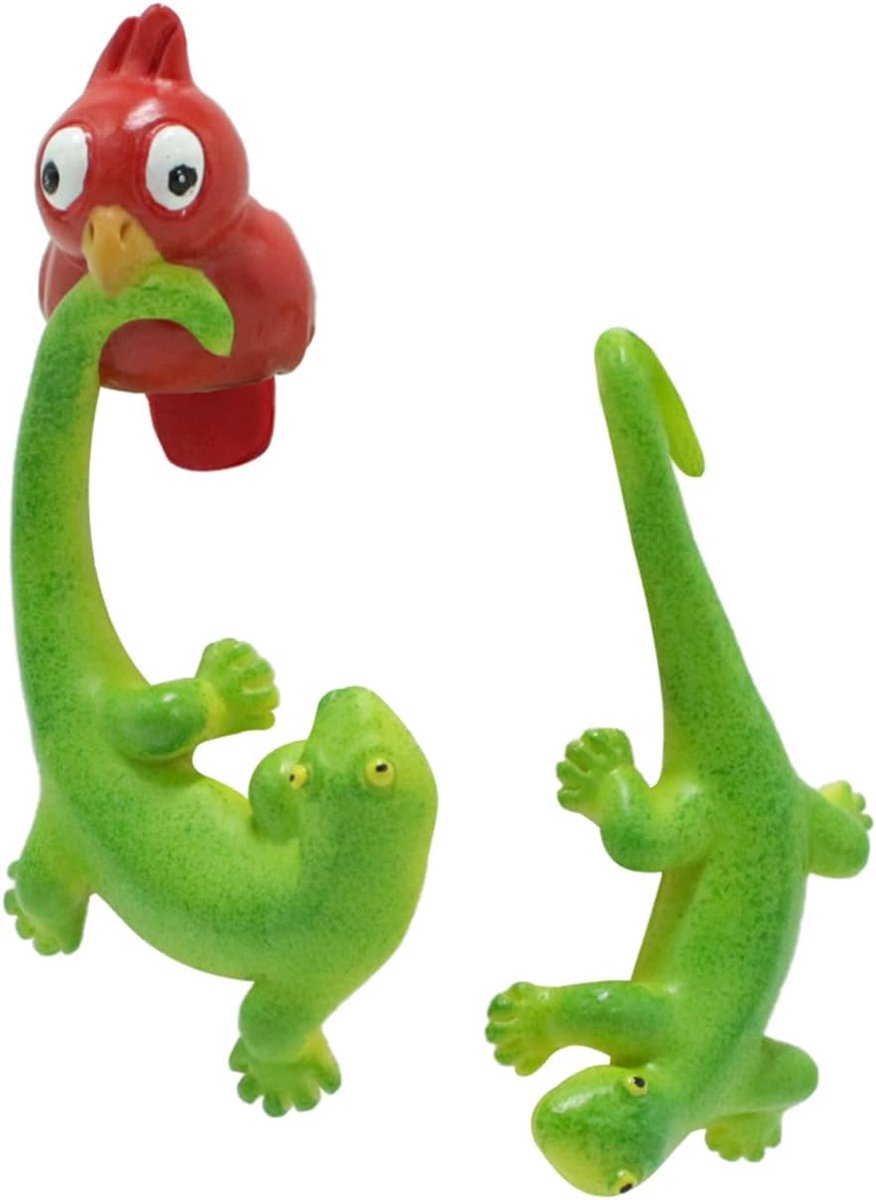 2 stuks hars-hagedissen, tuinfiguren om op te hangen, hagedis, standbeeld, potomarming, tuindecoratie