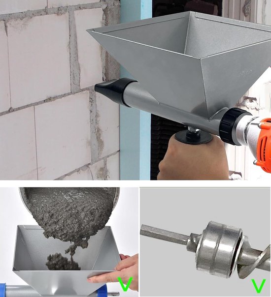 Elektrische Mörtelspuit met 8 Verschillende Nozzles voor Voegen, Beton en Muurafwerking, Ideaal voor Mörtelvoegen en Vloeren — afbeelding 5