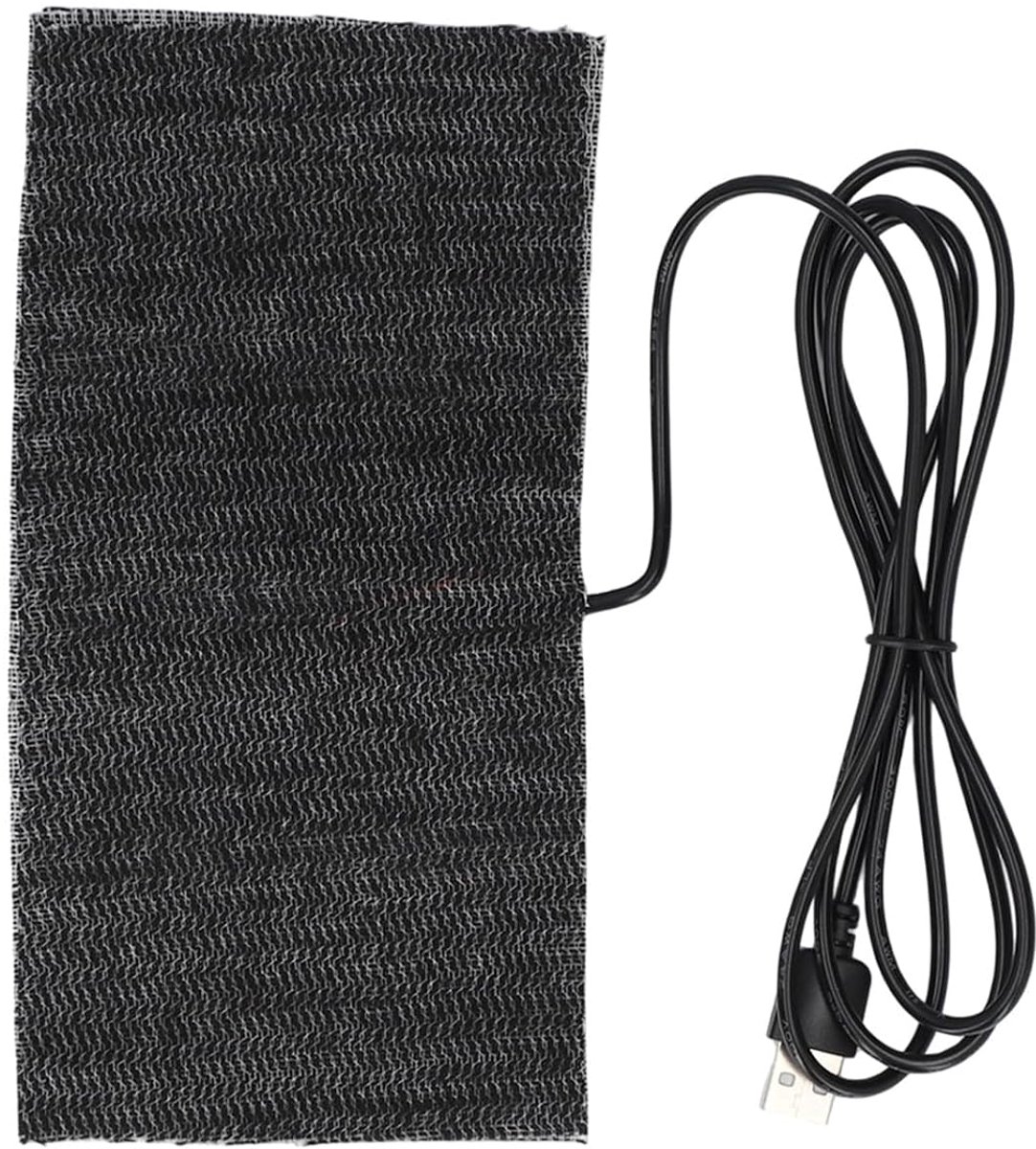 SnelShoppen - 5V USB Riscaldamento Pad - Elektrische Verwarmingselement voor Kleding, Zittingen en Huisdieren - 35x10 cm - Zwart - Ideaal voor Thuis,