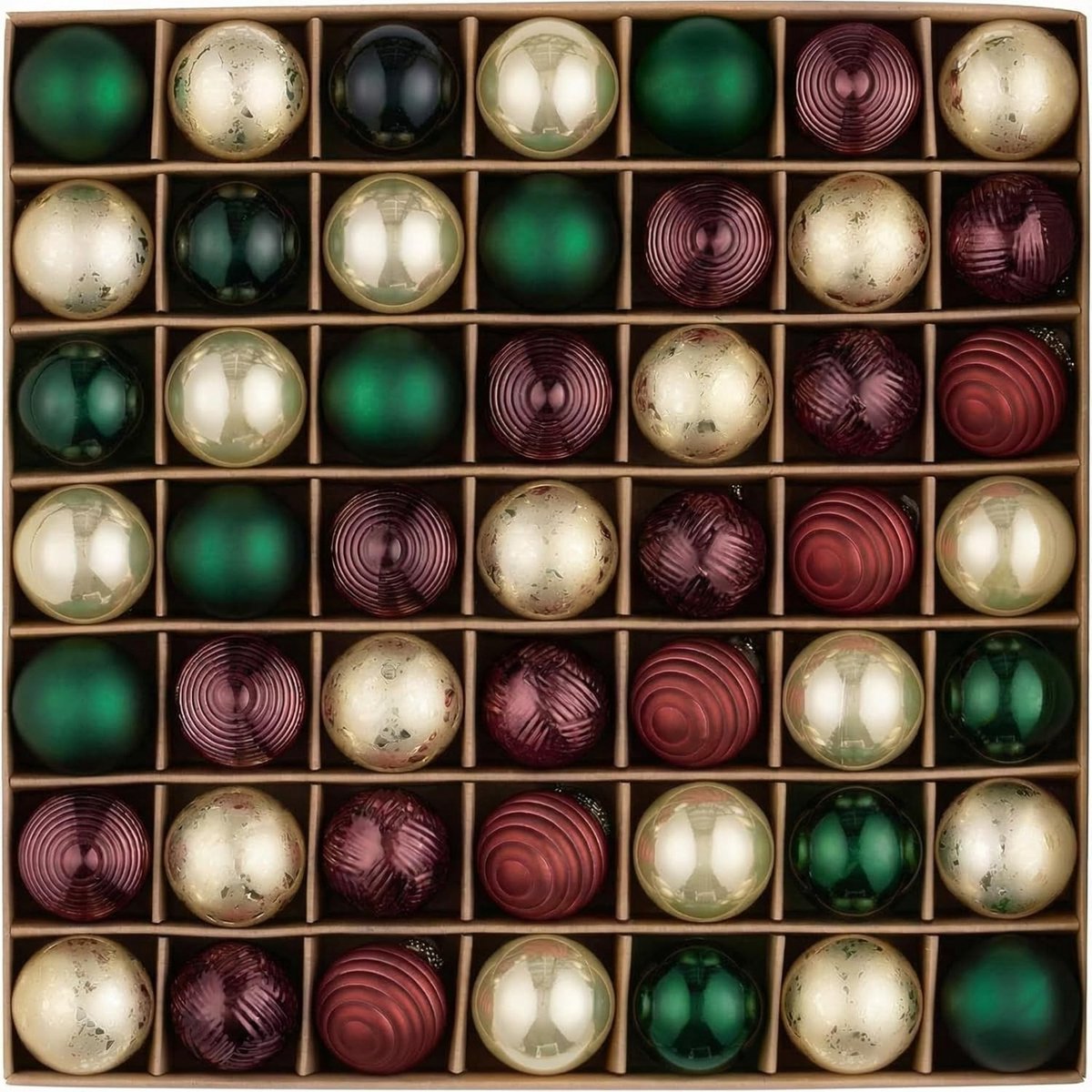 49 Stuks Shatterproof Kerstballen 3 cm in Rood, Groen en Goud - Kerstboomdecoraties met Hanger voor een Feestelijke Sfeer