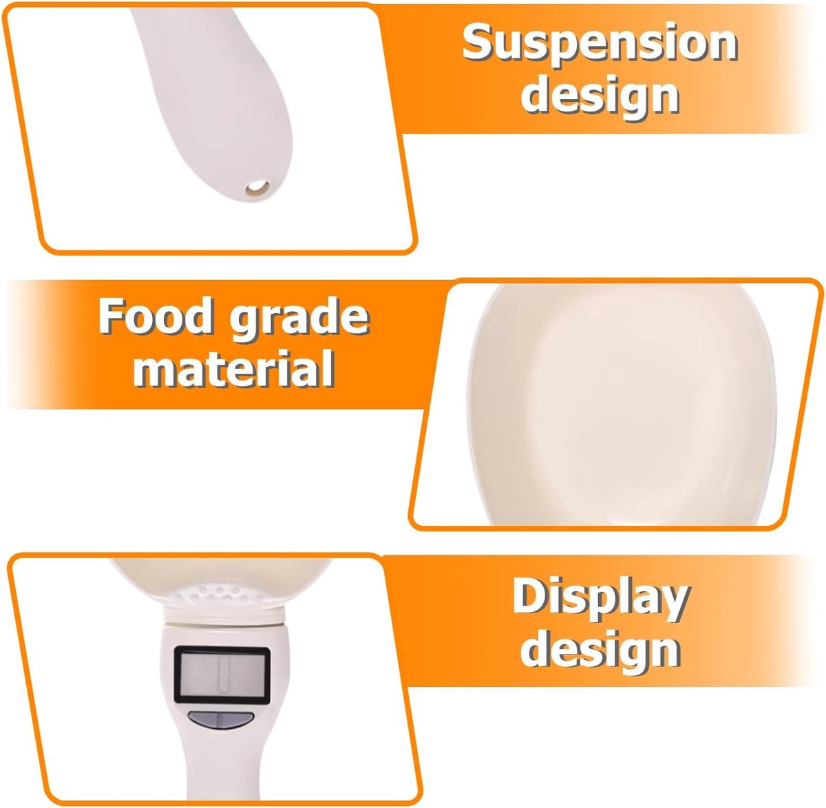 Digitale keukenweegschaal, 1 g, nauwkeurigheid: 800 g, met lcd-display, afneembare lepel, voor hondenvoer, melkpoeder, specerijen en levensmiddelen
