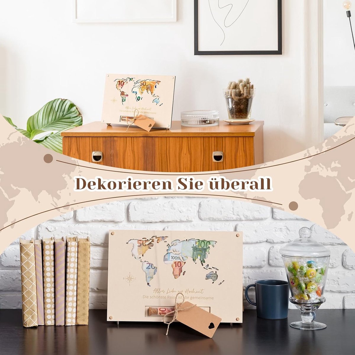 Houten huwelijksgeldcadeau Geweldig huwelijksgeschenk voor het