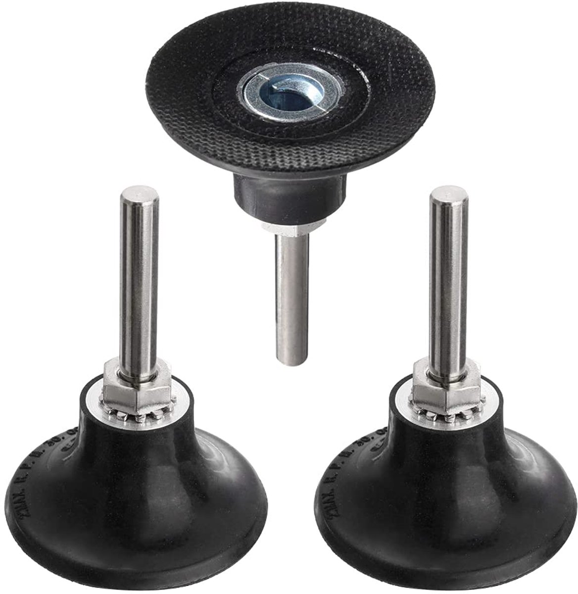 3 stuks discpad-houder, schuurschijven, roll-lockschijven, houder 1/4 inch (6,35 mm) schacht universeel Quick vervanging voor Roloc rond draaigereedschap, slijpen, polijsten conditioning discs