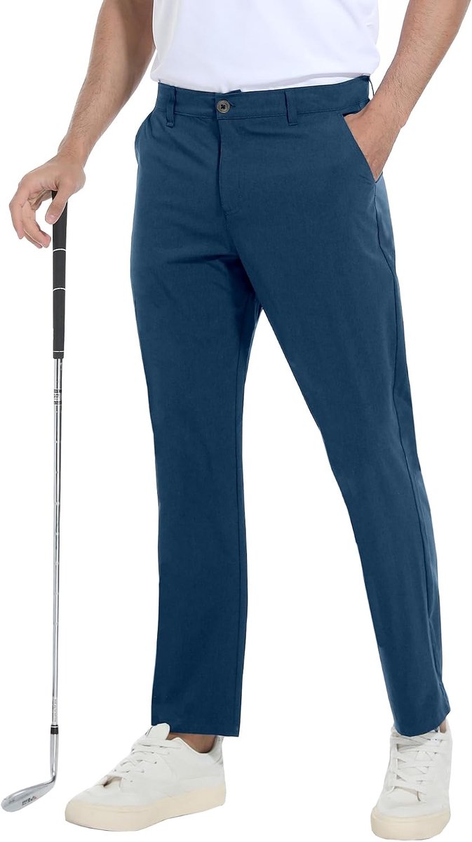 Golfbroek voor heren, met 5 zakken, lichtgewicht, stretch