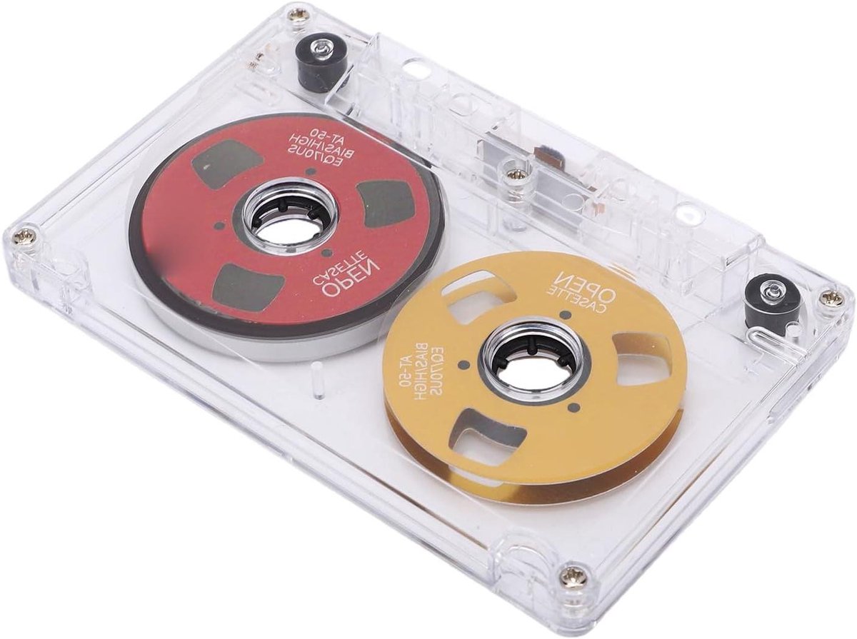 Cassetteband Opnameband - Audiocassette Lege Band - Muziek Opnemen - Visueel Ontwerp - 50 Minuten - Zwart