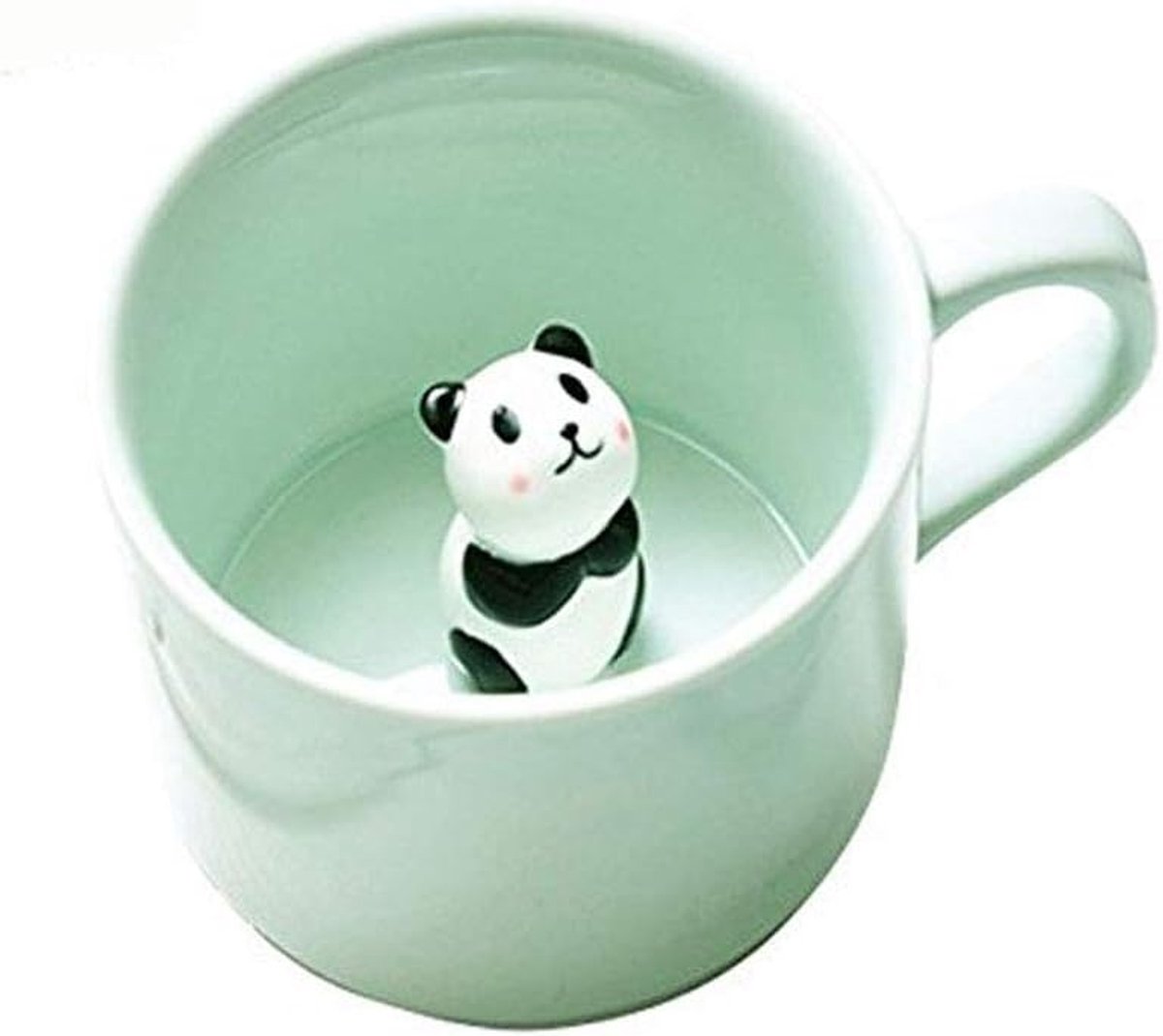 mok - 3D Dier-ochtendschaal beste cadeau voor ochtenddrank en bruiloften, verjaardagen, Vaderdag BigNoseDeer (panda)