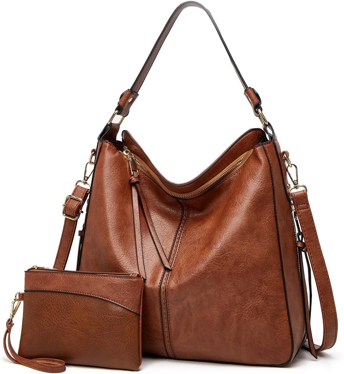 Dames handtas en tas set van PU leer, grote hobo tas, perfecte geschenken voor vrouwen, ideaal voor winkelen en dagelijks gebruik