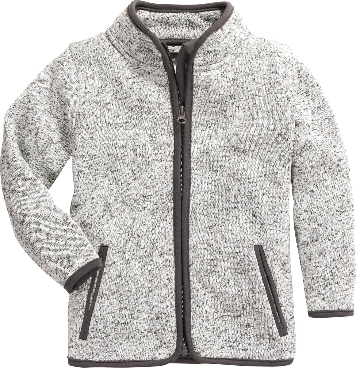 Unisex Kid's gebreide fleece jas, Grijs