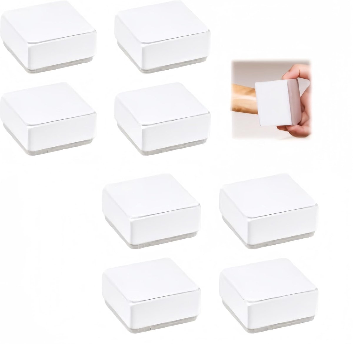 8 stuks, zelfklevende meubelverhogers, bedverhogers, tafelverhoging