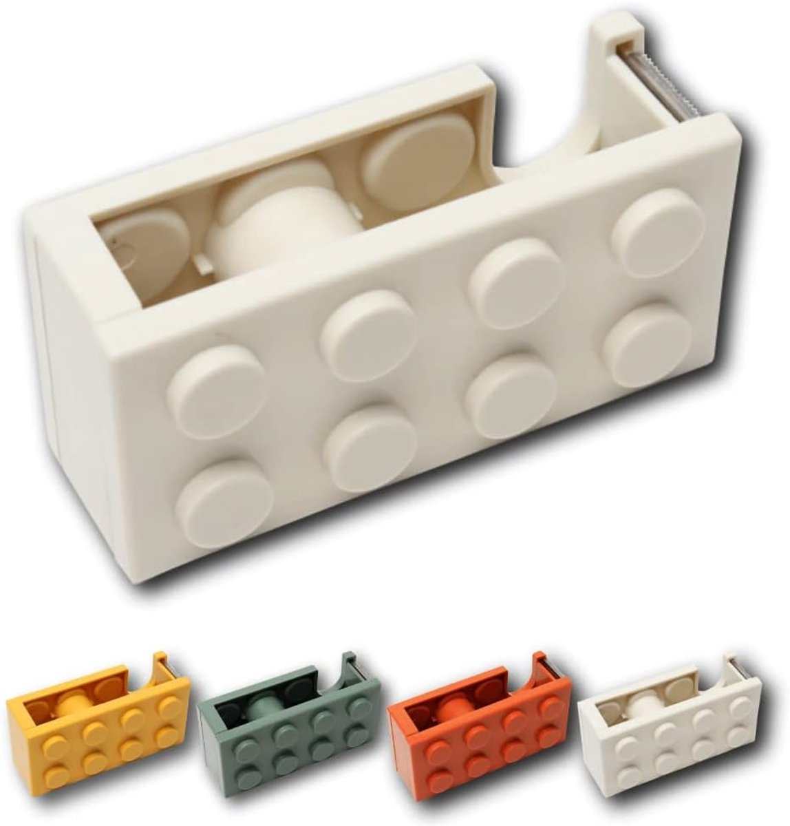 Plakbanddispenser blokvorm - grappig design - verkrijgbaar in 4 kleuren - ideaal cadeau voor jongeren - ShopVlot