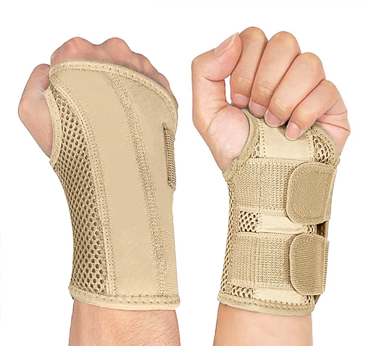 Polsbandages, Mannen En Vrouwen Carpal Tunnel Splint, Adjustable Wrist, Rechter en Linkerhanden, Voor Carpaal Tunnel Syndroom, Tendinitis, Artritis en Verstuikingen, Polssteun Voor Training